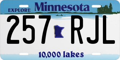 MN license plate 257RJL