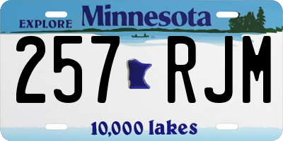 MN license plate 257RJM