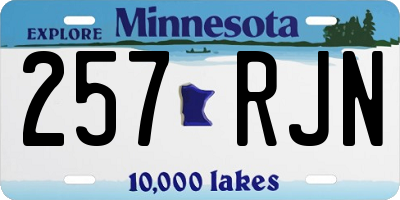 MN license plate 257RJN
