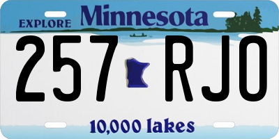 MN license plate 257RJO