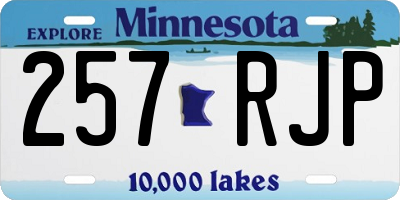 MN license plate 257RJP
