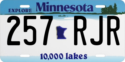 MN license plate 257RJR