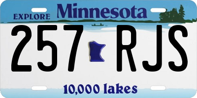 MN license plate 257RJS