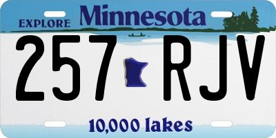 MN license plate 257RJV