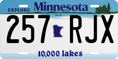 MN license plate 257RJX