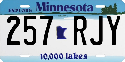 MN license plate 257RJY