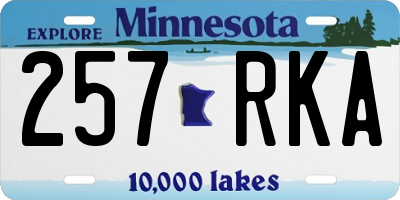 MN license plate 257RKA