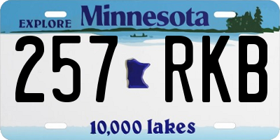 MN license plate 257RKB