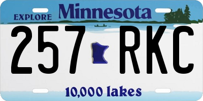MN license plate 257RKC