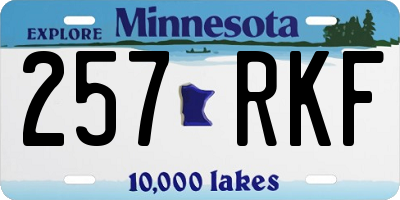 MN license plate 257RKF