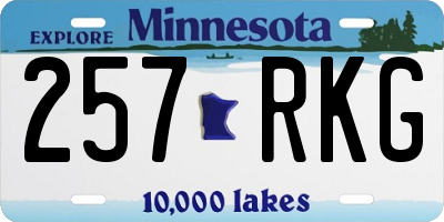 MN license plate 257RKG