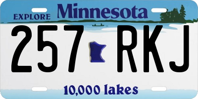 MN license plate 257RKJ