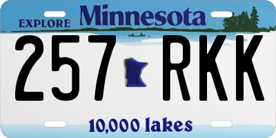 MN license plate 257RKK