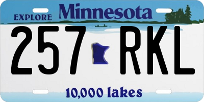 MN license plate 257RKL