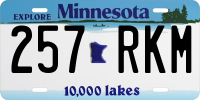 MN license plate 257RKM