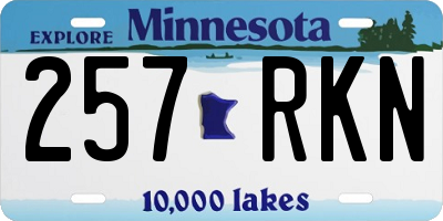 MN license plate 257RKN