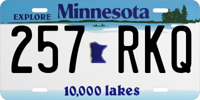 MN license plate 257RKQ