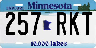 MN license plate 257RKT