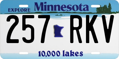 MN license plate 257RKV