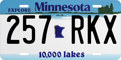 MN license plate 257RKX