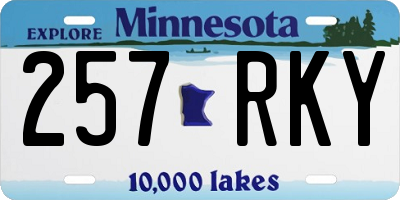 MN license plate 257RKY