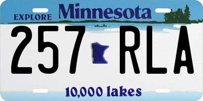 MN license plate 257RLA