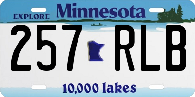 MN license plate 257RLB