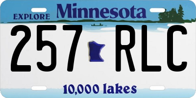 MN license plate 257RLC