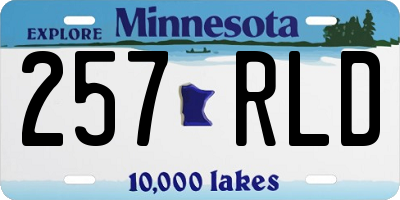 MN license plate 257RLD
