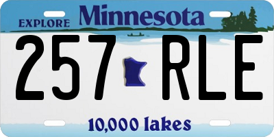 MN license plate 257RLE