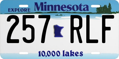 MN license plate 257RLF