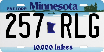 MN license plate 257RLG
