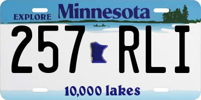 MN license plate 257RLI