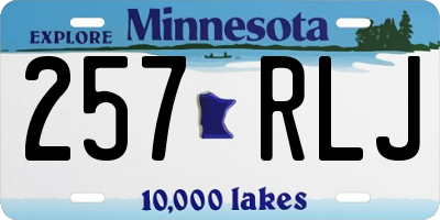 MN license plate 257RLJ