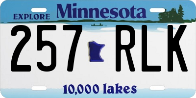 MN license plate 257RLK