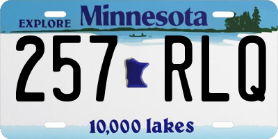 MN license plate 257RLQ