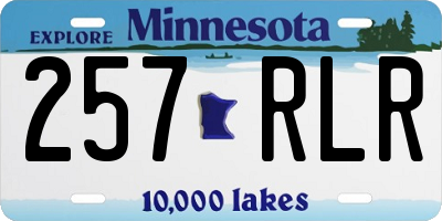 MN license plate 257RLR
