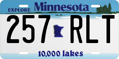 MN license plate 257RLT