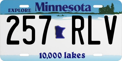 MN license plate 257RLV