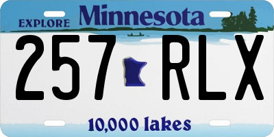 MN license plate 257RLX