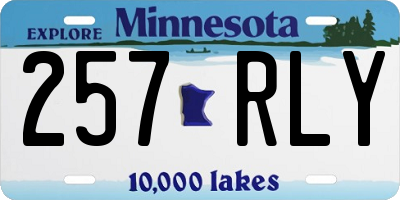MN license plate 257RLY
