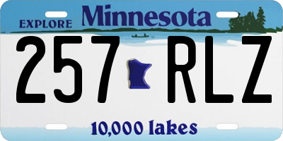 MN license plate 257RLZ