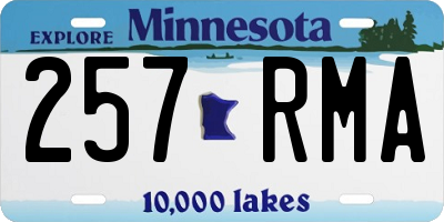 MN license plate 257RMA