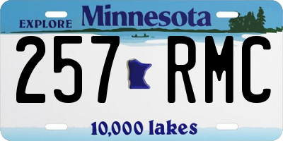 MN license plate 257RMC