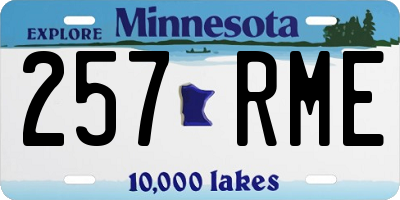 MN license plate 257RME