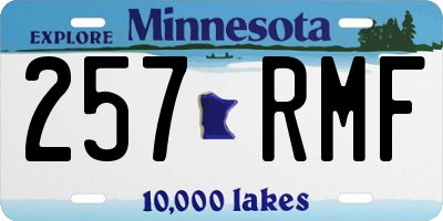 MN license plate 257RMF
