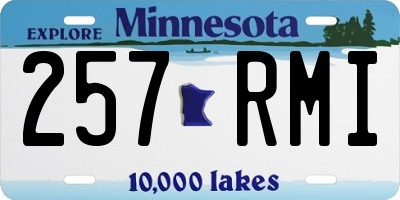 MN license plate 257RMI