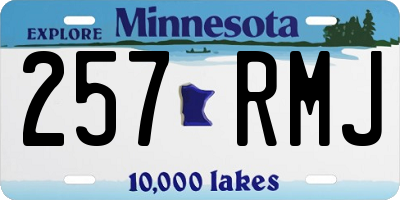 MN license plate 257RMJ