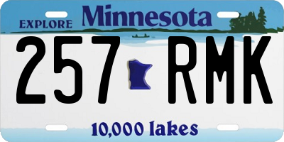 MN license plate 257RMK