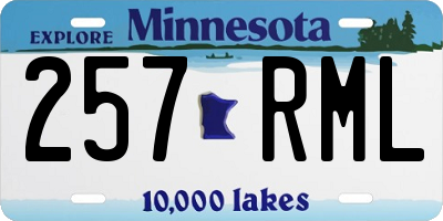 MN license plate 257RML
